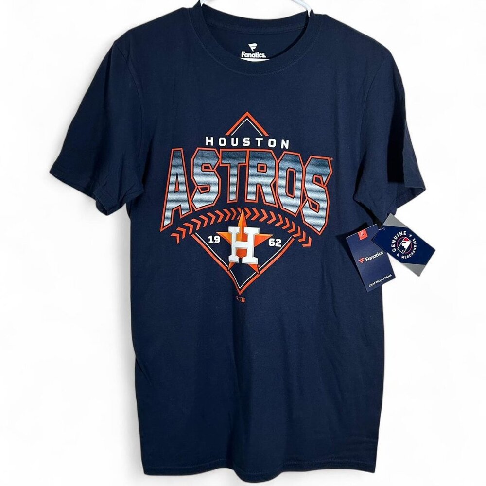 Houston Astros MLB Baseball Fanatics Short Sleeve Shirt Blue Men's Size Medium